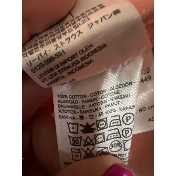 Levi’s size XS womens pink denim jean jacket - Picture 5 of 6